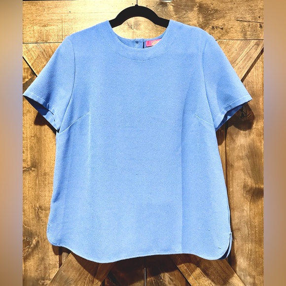 Catherine Malandrino Light Blue Button Back Blouse Sz L - Picture 4 of 15